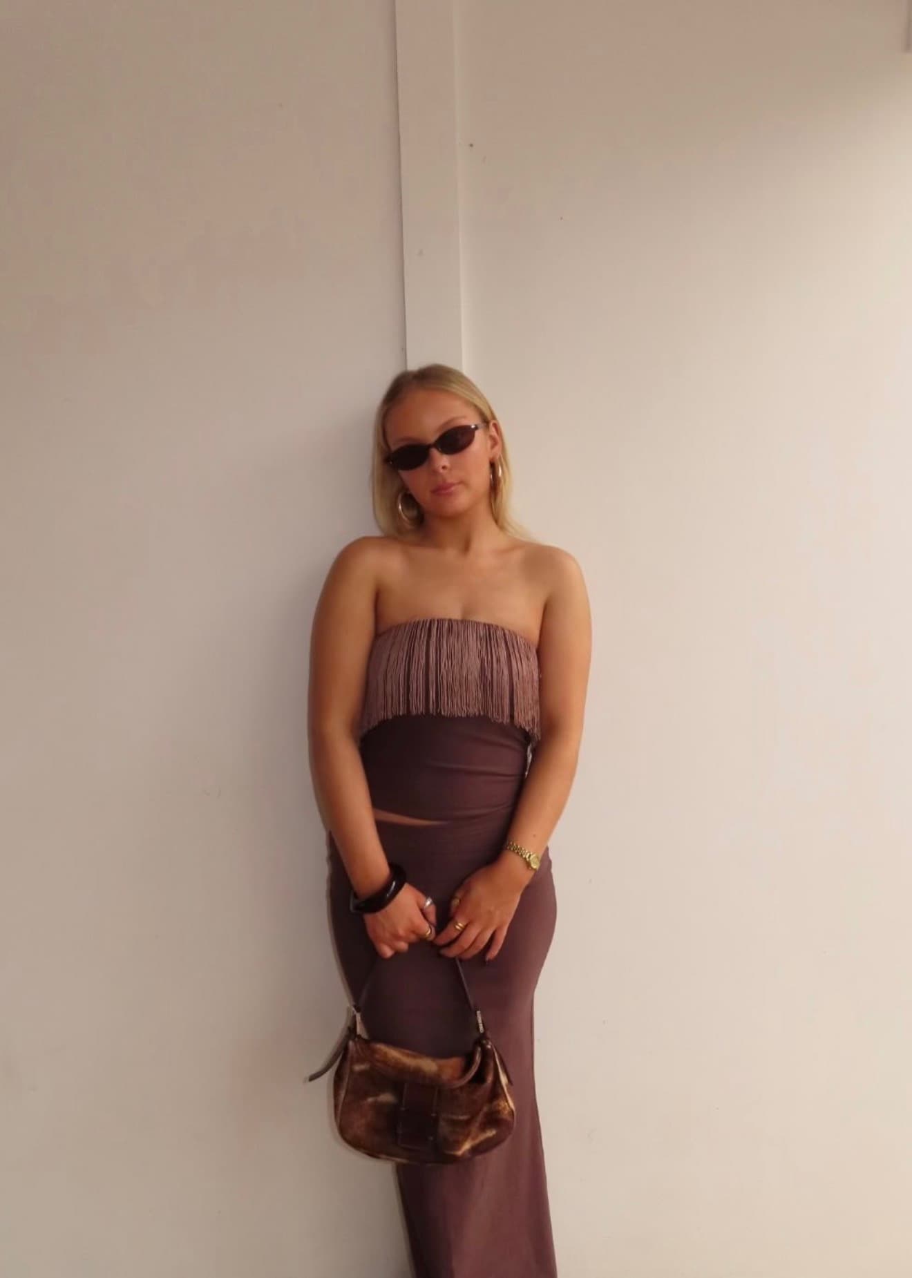A Hired by Em piece worn by a customer